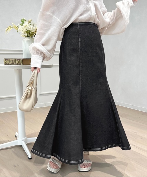 apres jour（アプレジュール）の「ハイウエストデニムマーメイドスカート【ZOZOTOWN限定アイテム】（デニムスカート・レディース・インディゴブルー/ブラック/ブルー系その他2・X-LARGE/SMALL/MEDIUM）」の13枚目の写真