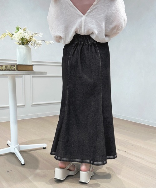 apres jour（アプレジュール）の「ハイウエストデニムマーメイドスカート【ZOZOTOWN限定アイテム】（デニムスカート・レディース・インディゴブルー/ブラック/ブルー系その他2・X-LARGE/SMALL/MEDIUM）」の14枚目の写真