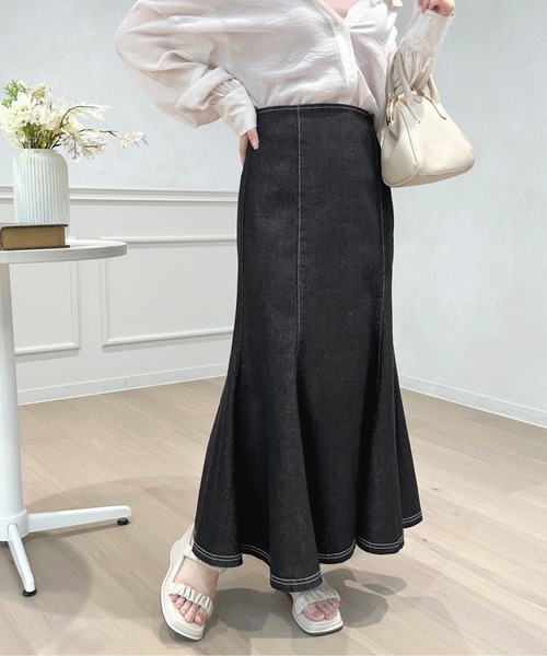 apres jour（アプレジュール）の「ハイウエストデニムマーメイドスカート【ZOZOTOWN限定アイテム】（デニムスカート・レディース・インディゴブルー/ブラック/ブルー系その他2・X-LARGE/SMALL/MEDIUM）」の11枚目の写真