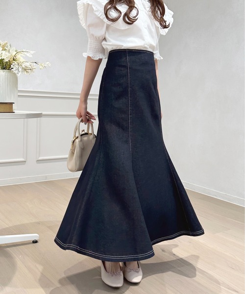 apres jour（アプレジュール）の「ハイウエストデニムマーメイドスカート【ZOZOTOWN限定アイテム】（デニムスカート・レディース・インディゴブルー/ブラック/ブルー系その他2・X-LARGE/SMALL/MEDIUM）」の19枚目の写真