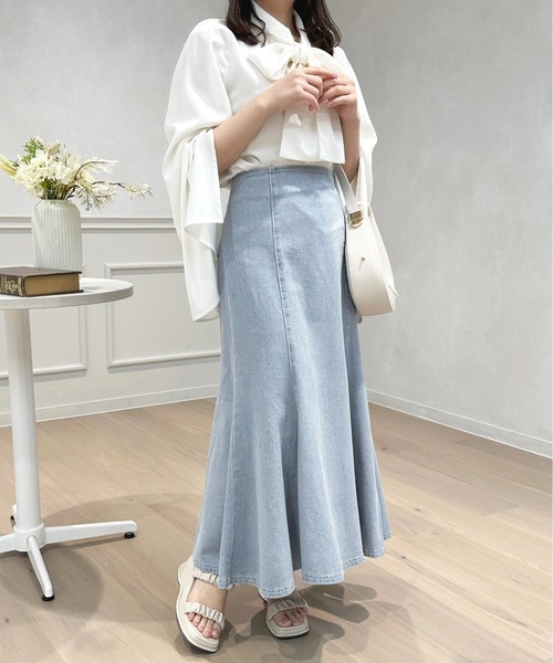 apres jour（アプレジュール）の「ハイウエストデニムマーメイドスカート【ZOZOTOWN限定アイテム】（デニムスカート・レディース・インディゴブルー/ブラック/ブルー系その他2・X-LARGE/SMALL/MEDIUM）」の5枚目の写真