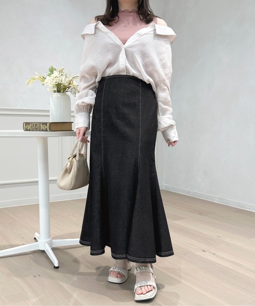 apres jour（アプレジュール）の「ハイウエストデニムマーメイドスカート【ZOZOTOWN限定アイテム】（デニムスカート・レディース・インディゴブルー/ブラック/ブルー系その他2・X-LARGE/SMALL/MEDIUM）」の15枚目の写真