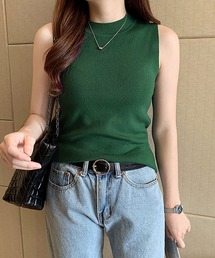 ノースリーブニットプルオーバー