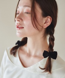 pomiii | ベロアリボンヘアクリップ(バレッタ/ヘアクリップ)