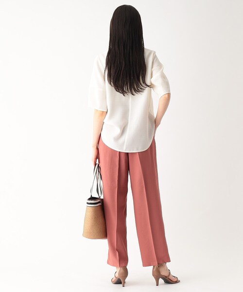 OPAQUE.CLIP（オペークドットクリップ）の「◆セットアップ対応　落ち感マリンパンツ【洗濯機洗い可】（その他パンツ・レディース・ライトベージュ/ネイビー/ライトグリーン/レンガ・36/38/40/42）」の6枚目の写真