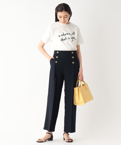 OPAQUE.CLIP（オペークドットクリップ）の「◆セットアップ対応　落ち感マリンパンツ【洗濯機洗い可】（その他パンツ・レディース・ライトベージュ/ネイビー/ライトグリーン/レンガ・36/38/40/42）」の10枚目の写真