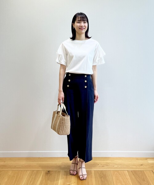 OPAQUE.CLIP（オペークドットクリップ）の「◆セットアップ対応　落ち感マリンパンツ【洗濯機洗い可】（その他パンツ・レディース・ライトベージュ/ネイビー/ライトグリーン/レンガ・36/38/40/42）」の16枚目の写真