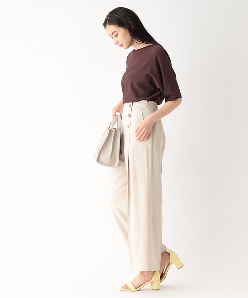 OPAQUE.CLIP（オペークドットクリップ）の「◆セットアップ対応　落ち感マリンパンツ【洗濯機洗い可】（その他パンツ・レディース・ライトベージュ/ネイビー/ライトグリーン/レンガ・36/38/40/42）」の21枚目の写真