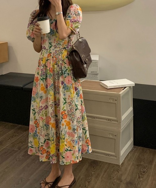 N.s(エヌドットエス)の「花柄Vネックワンピース(ワンピース・レディース・ホワイト・FREE)」の20枚目の写真