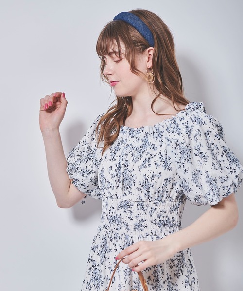 Ai様☆モルモット服 小花柄ワンピース２点&ヘタリボンヘアバンド２点 31 Sons de mode - 31 Sons de mode〜小花柄バックリボン
