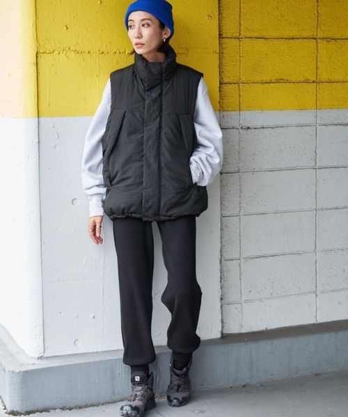 ⭐︎美品⭐︎INSCRIRE アンスクリアWhim Gazette別注　ダウンベスト Auntie Rosa Holiday（アンティローザホリデー）の「中綿スタンド