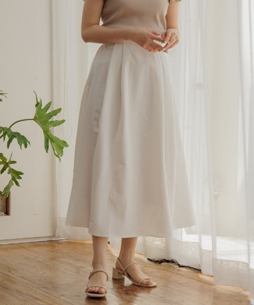 flower(フラワー)の「サマリーフレアスカート(スカート・レディース・ブルー/ホワイト・FREE)」の2枚目の写真