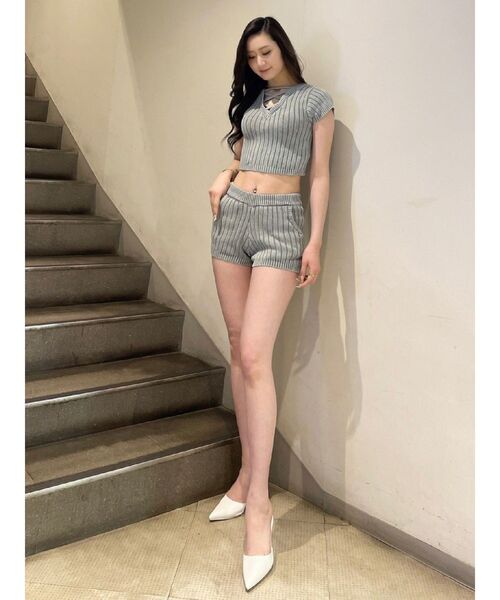 GYDA（ジェイダ）の「【SETUP着用可】ブリーチワイドリブニットショーパン（その他パンツ・レディース・オリーブ/オフホワイト/ネイビー・FREE）」の21枚目の写真