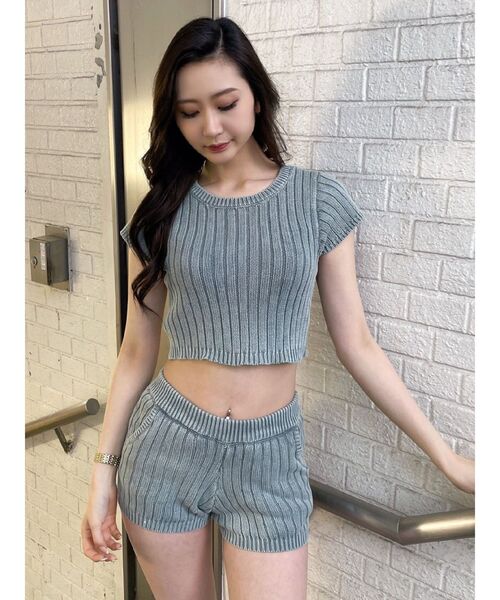 GYDA（ジェイダ）の「【SETUP着用可】ブリーチワイドリブニットショーパン（その他パンツ・レディース・オリーブ/オフホワイト/ネイビー・FREE）」の10枚目の写真