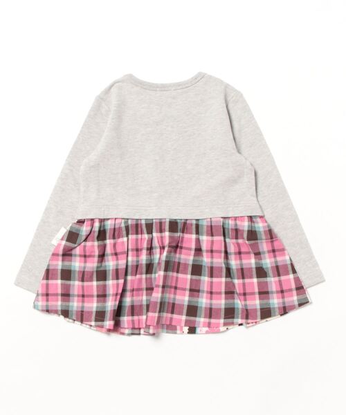 KP(ケーピー)の「レイヤード風切り替えチュニック(100~130cm)(スウェット・キッズ・イエロー/ピンク・120cm/130cm/110cm/100cm)」の10枚目の写真