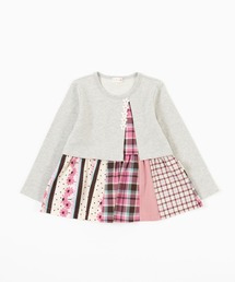 KP | レイヤード風切り替えチュニック(100～130cm)(スウェット)