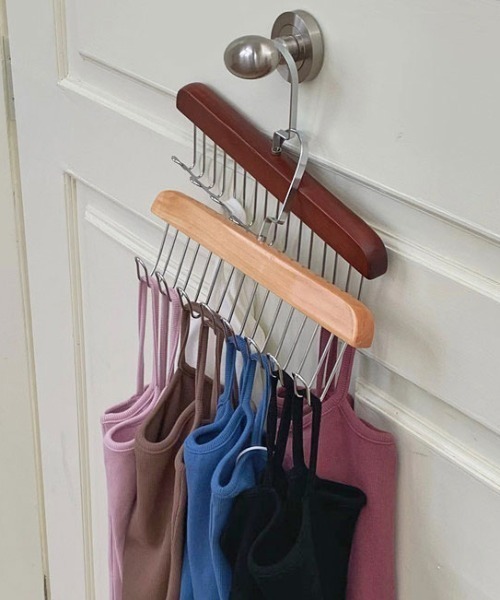 Made in I（メイドインアイ）の「WOOD DESIGN MULTI HANGER（収納グッズ・レディース・ブラウン/ベージュ・FREE）」の5枚目の写真