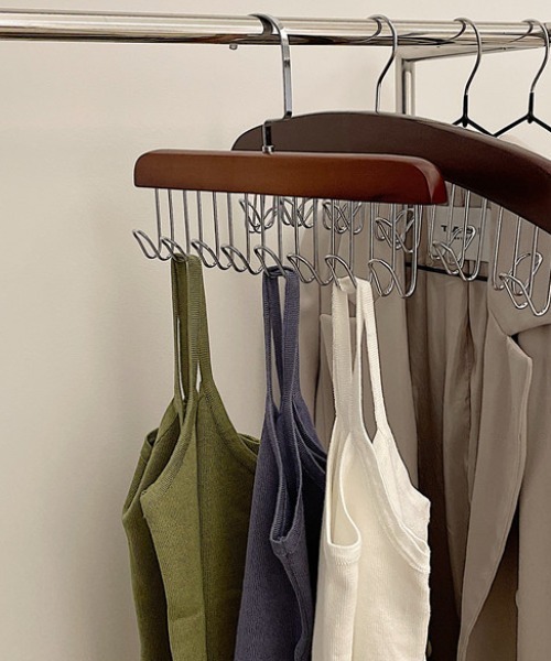 Made in I（メイドインアイ）の「WOOD DESIGN MULTI HANGER（収納グッズ・レディース・ブラウン/ベージュ・FREE）」の22枚目の写真