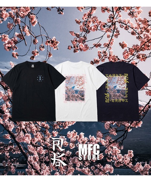 MFC STORE（エムエフシーストア）の「RK × MFC STORE Mt. Fuji / SAKURA S/S TEE（Tシャツ/カットソー・メンズ・ブラック/ネイビー/ホワイト・S/M/L/XL/XXL）」の5枚目の写真