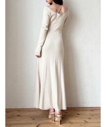 コルセットデザインニットワンピース