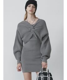 EMODA | 2ピースダブルフェイスニットワンピース(ワンピース)