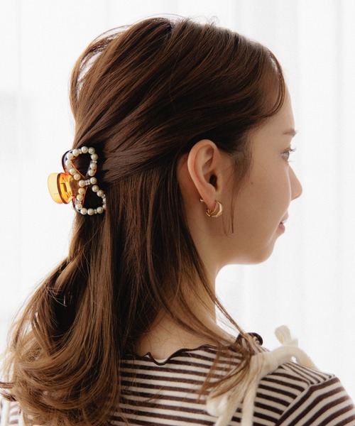 パーリーリボンクリップ（バレッタ/ヘアクリップ）｜flower（フラワー）のファッション通販 ZOZOTOWN