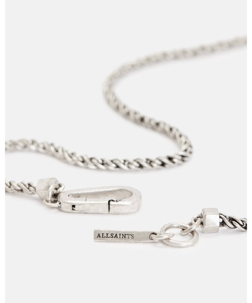 【P:ReinSein】Antique stone layered necklace▲SEVENTEEN着用 ALLSAINTS(オールセインツ)の「KADE CROSS STERLING SILVER