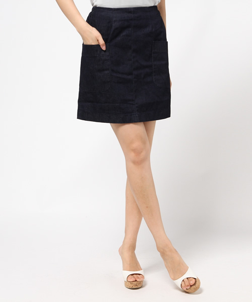 Chico（チコ）の「イージーデニムポケットSK（スカート・レディース・ネイビー・FREE）」の4枚目の写真