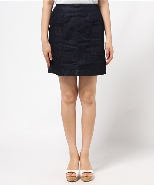 Chico（チコ）の「イージーデニムポケットSK（スカート・レディース・ネイビー・FREE）」の2枚目の写真