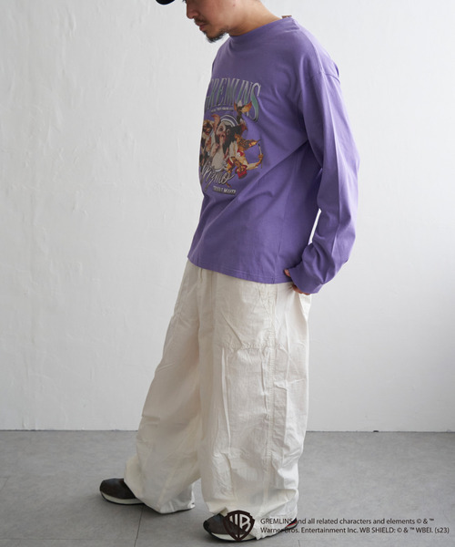 VENCEEXCHANGE（ヴァンスエクスチェンジ）の「GREMLINS グレムリン コラージュプリントロンT（Tシャツ/カットソー・メンズ・イエロー/パープル系/ホワイト/ブラック・M/L）」の12枚目の写真