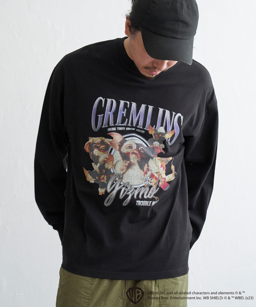 VENCEEXCHANGE（ヴァンスエクスチェンジ）の「GREMLINS グレムリン コラージュプリントロンT（Tシャツ/カットソー・メンズ・イエロー/パープル系/ホワイト/ブラック・M/L）」の14枚目の写真