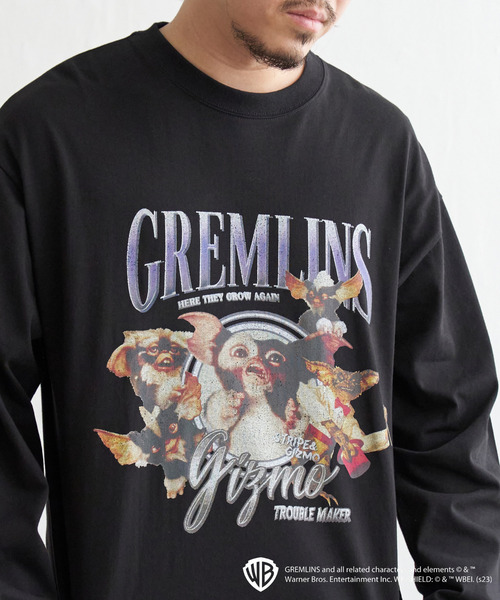 VENCEEXCHANGE（ヴァンスエクスチェンジ）の「GREMLINS グレムリン コラージュプリントロンT（Tシャツ/カットソー・メンズ・イエロー/パープル系/ホワイト/ブラック・M/L）」の16枚目の写真
