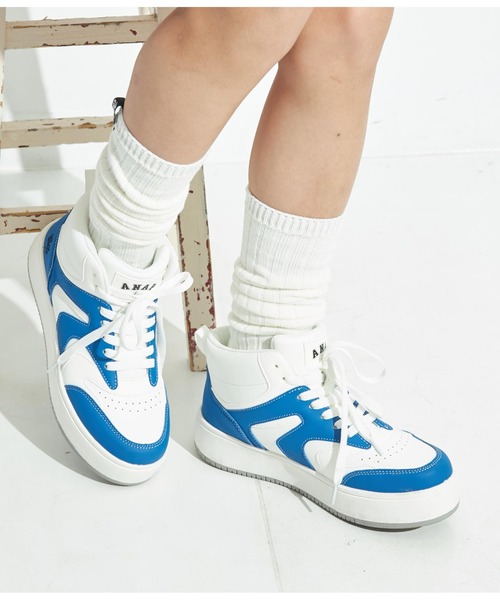 【セール】R+S配色厚底ハイカットスニーカー（スニーカー）｜ANAP GiRL（アナップガール）