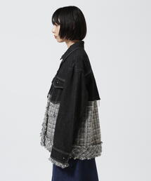 AULA AILA/アウラアイラ/TWEED MIX DENIM JACKET AULA AILA