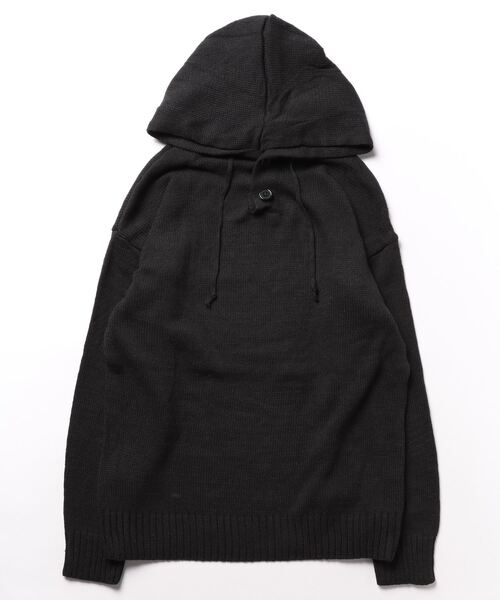 BLANC FICELLE(ブランフィセル)の「ニットパーカー(パーカー・メンズ・ブラック/グレー・L/XX-LARGE/XL/M)」の3枚目の写真
