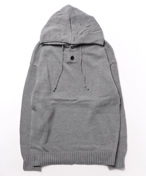 BLANC FICELLE(ブランフィセル)の「ニットパーカー(パーカー・メンズ・ブラック/グレー・L/XX-LARGE/XL/M)」の4枚目の写真