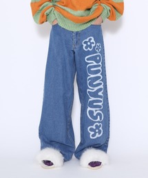 PUNYUSロゴバギーデニムパンツ