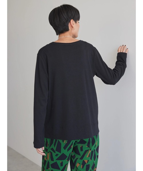 AMERICAN HOLIC(アメリカンホリック)の「Daily クルーネックカットプルオーバー(Tシャツ/カットソー・レディース・オフホワイト/ブルー系その他/ブラック/ブラック系その他4・L/M/S)」の14枚目の写真
