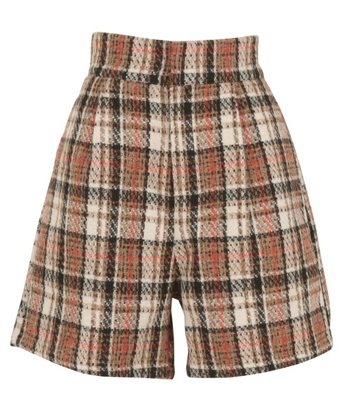 チェック柄ハイウエストショートパンツ（その他パンツ）｜KOBE LETTUCE