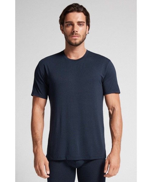 Intimissimi(インティミッシミ)の「モダール&シルク Tシャツ(Tシャツ/カットソー・メンズ・ダークグレー/ダークネイビー/ダークグリーン・L/M/S/XL)」の8枚目の写真
