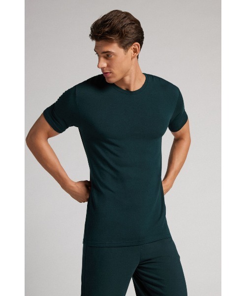 Intimissimi(インティミッシミ)の「モダール&シルク Tシャツ(Tシャツ/カットソー・メンズ・ダークグレー/ダークネイビー/ダークグリーン・L/M/S/XL)」の13枚目の写真