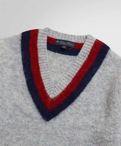 BROOKS BROTHERS(ブルックスブラザーズ)の「ブラッシュドウール Vネックテニスセーター(ニット/セーター・メンズ・グレー・X-LARGE/SMALL/MEDIUM/LARGE)」の13枚目の写真