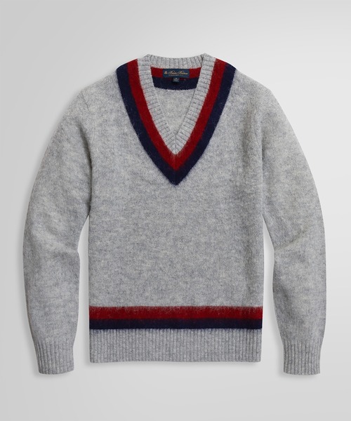 BROOKS BROTHERS(ブルックスブラザーズ)の「ブラッシュドウール Vネックテニスセーター(ニット/セーター・メンズ・グレー・X-LARGE/SMALL/MEDIUM/LARGE)」の8枚目の写真