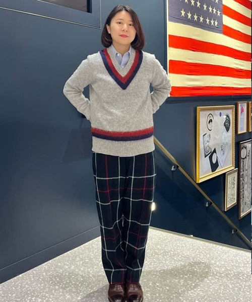 BROOKS BROTHERS(ブルックスブラザーズ)の「ブラッシュドウール Vネックテニスセーター(ニット/セーター・メンズ・グレー・X-LARGE/SMALL/MEDIUM/LARGE)」の9枚目の写真