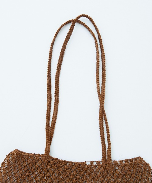 PAR ICI（パーリッシィ）の「サイザル マクラメ編みフリンジバッグ（かごバッグ・レディース・レッド/ブラウン・FREE）」の15枚目の写真