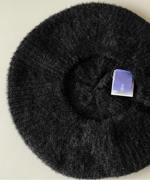 wee9s（ウィークス）の「daily daily winter knit beret  / デイリーデイリーウィンターバディベレー帽（ハンチング/ベレー帽・レディース・ブラック・FREE）」の6枚目の写真