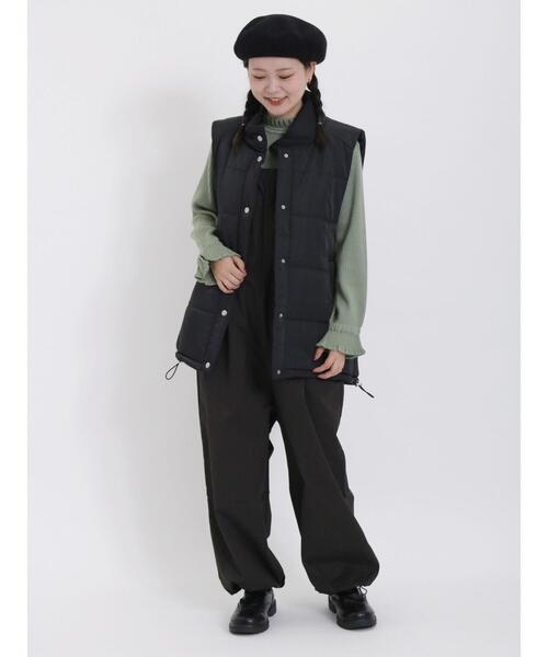 Samansa Mos2（サマンサ モスモス）の「ステッチフリルカラーニット（ニット/セーター・レディース・ブラック/キナリ/グリーン/パープル・F）」の9枚目の写真