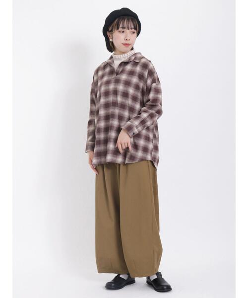 Samansa Mos2（サマンサ モスモス）の「ステッチフリルカラーニット（ニット/セーター・レディース・ブラック/キナリ/グリーン/パープル・F）」の16枚目の写真