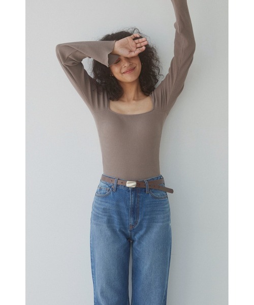 ALEXIA STAM(アリシアスタン)の「Leather Narrow Belt /レザーナロウベルト(ベルト・レディース・ブラウン/ブラック・FREE)」の6枚目の写真