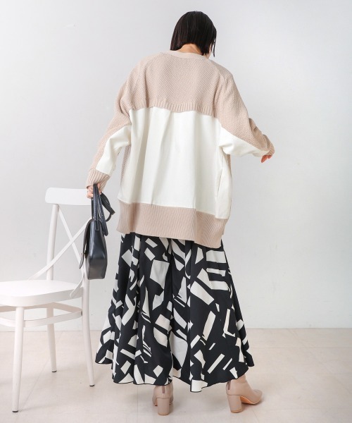 Bou Jeloud（ブージュルード）の「デニムコンビVZIPブルゾン（カーディガン/ボレロ・レディース・ベージュ/チャコールグレー・FREE）」の16枚目の写真